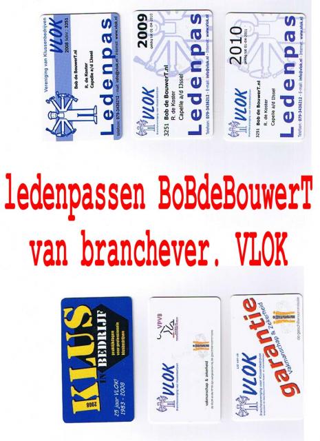 ledenpassen vlok 2008 -2009 -2010, HEDEN GEEN LID MEER VAN DE VLOK